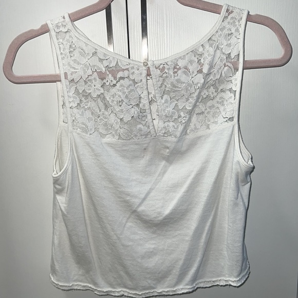 Hollister dainty white button back tank- S - Picture 2 of 5